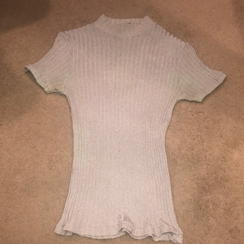 Gray Short Sleeve Top